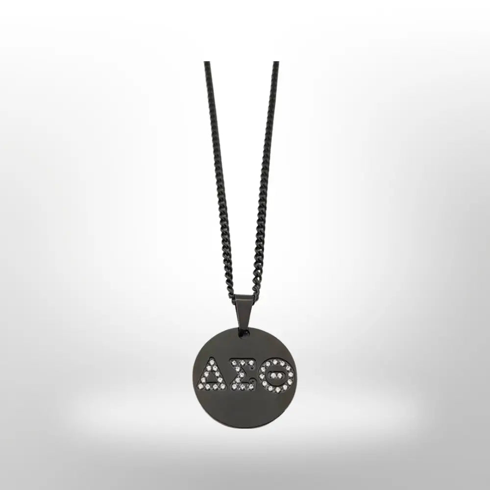 Delta Sigma Theta Necklace Black With Rhinestones | Limited Edition Necklaces