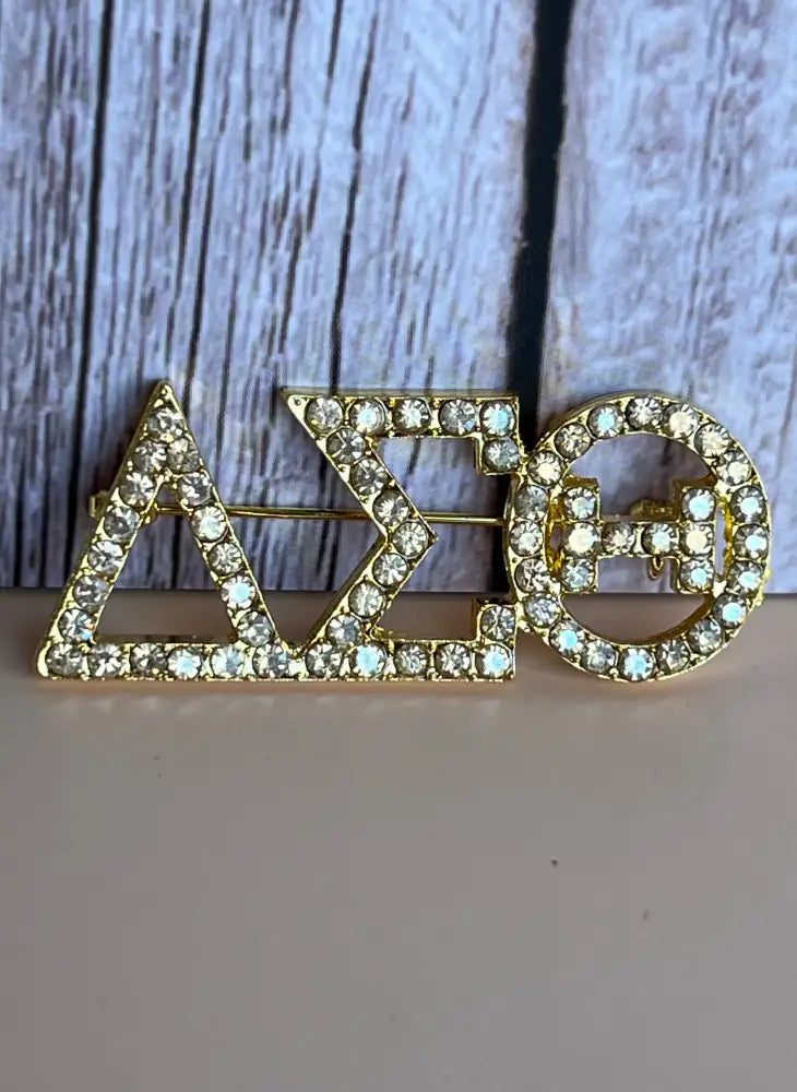 Delta Sigma Theta Pin (2’) All Gold Brooches And Pins