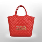 Delta Sigma Theta ’Rae’ Quilted Tote Bag Red Purses And Bags