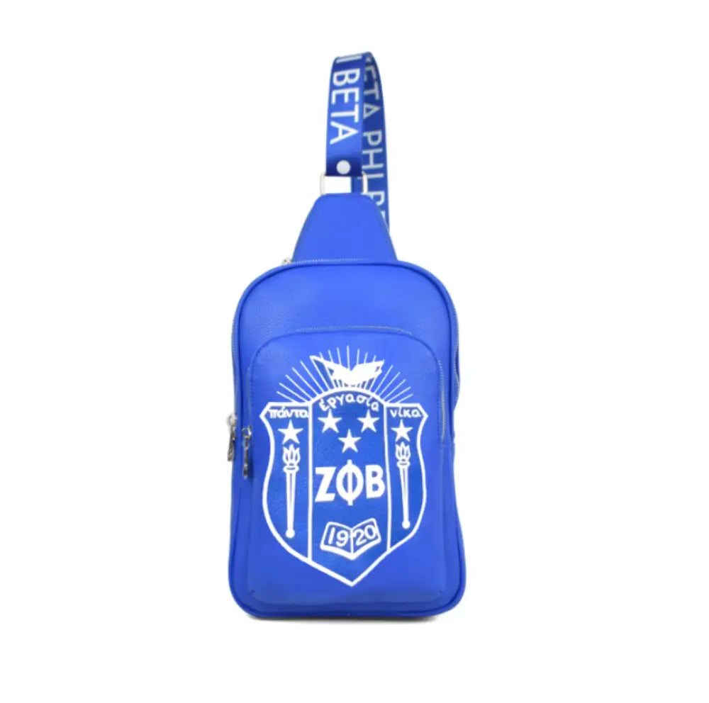 [ Pre-Order: Will Ship By October 1 2024 ] Zeta Phi Beta The Finer Satchel Crossbody Blue Purses