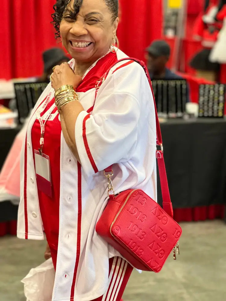 [ Pre-Order: Will Ship By September 30 2024 ] Delta Sigma Theta Logo Crossbody Purses And Tote Bags