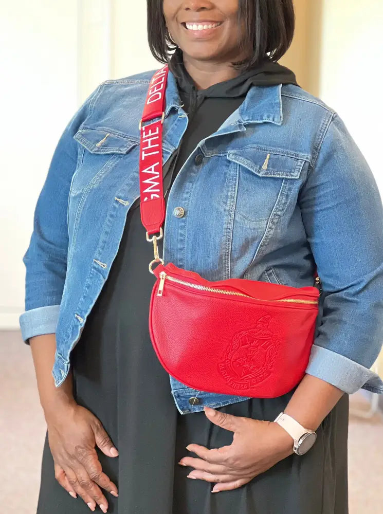 [ Pre-Order: Will Ship By September 30 2024 ] Delta Sigma Theta Oversized Fanny Bag Purses And Tote