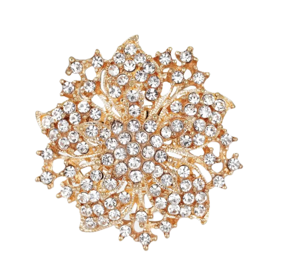 Rhinestone Brooch Gold Brooches And Pins