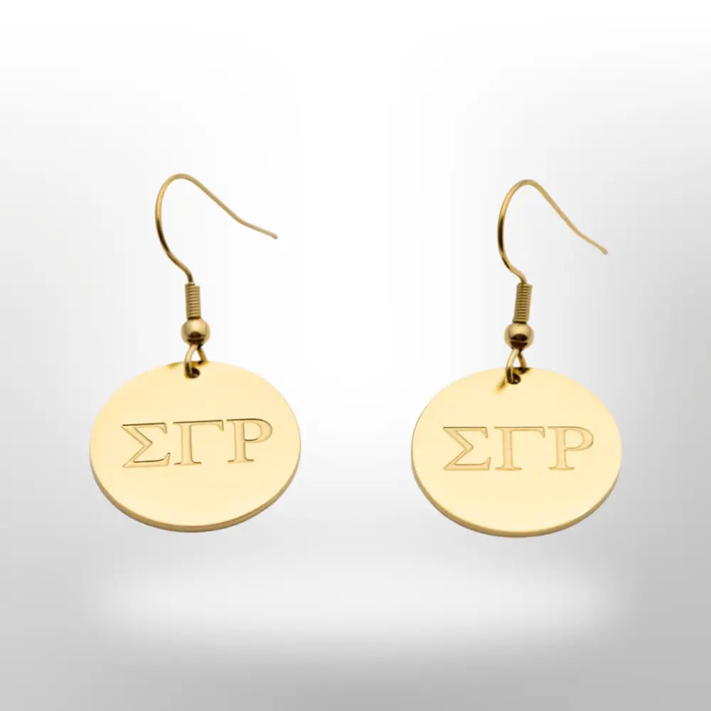 Sigma Gamma Rho Earrings Gold