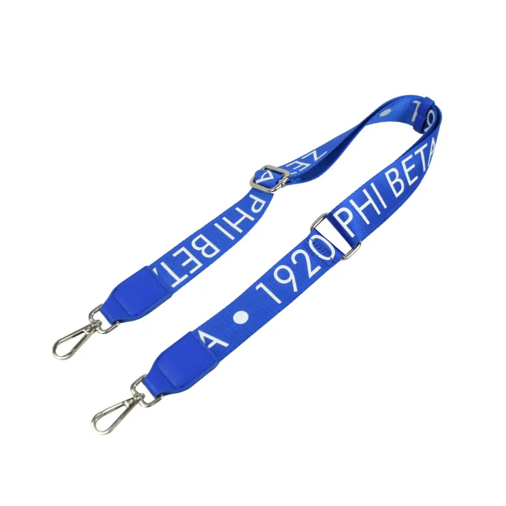 Zeta Phi Beta Adjustable Purse Strap Blue Purses And Tote Bags