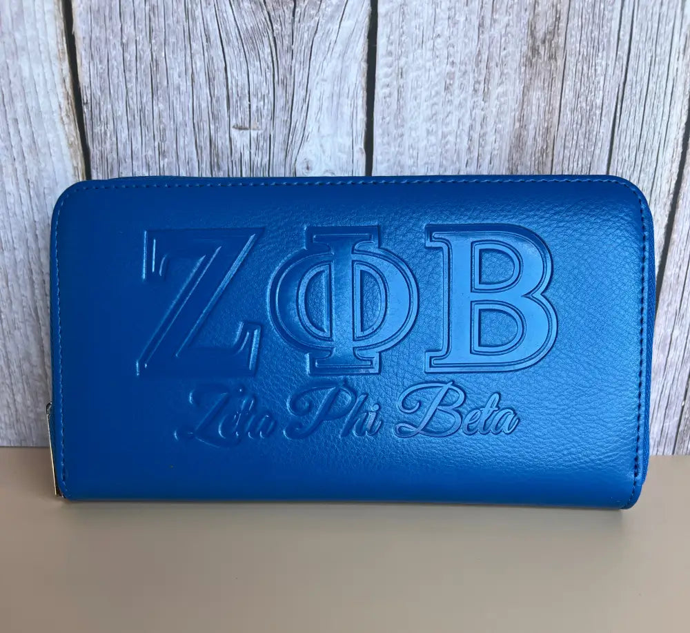 Zeta Phi Beta Leather Wallet (Holds Up To 36 Cards) Purses And Tote Bags