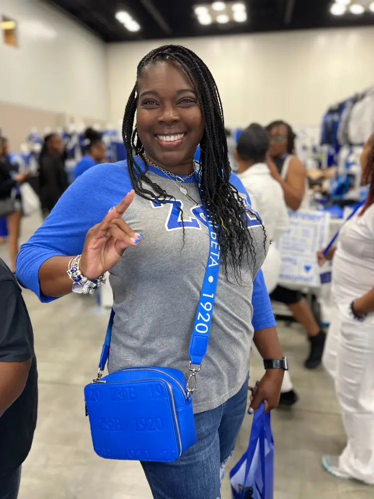 Zeta Phi Beta Logo Crossbody Purses And Tote Bags