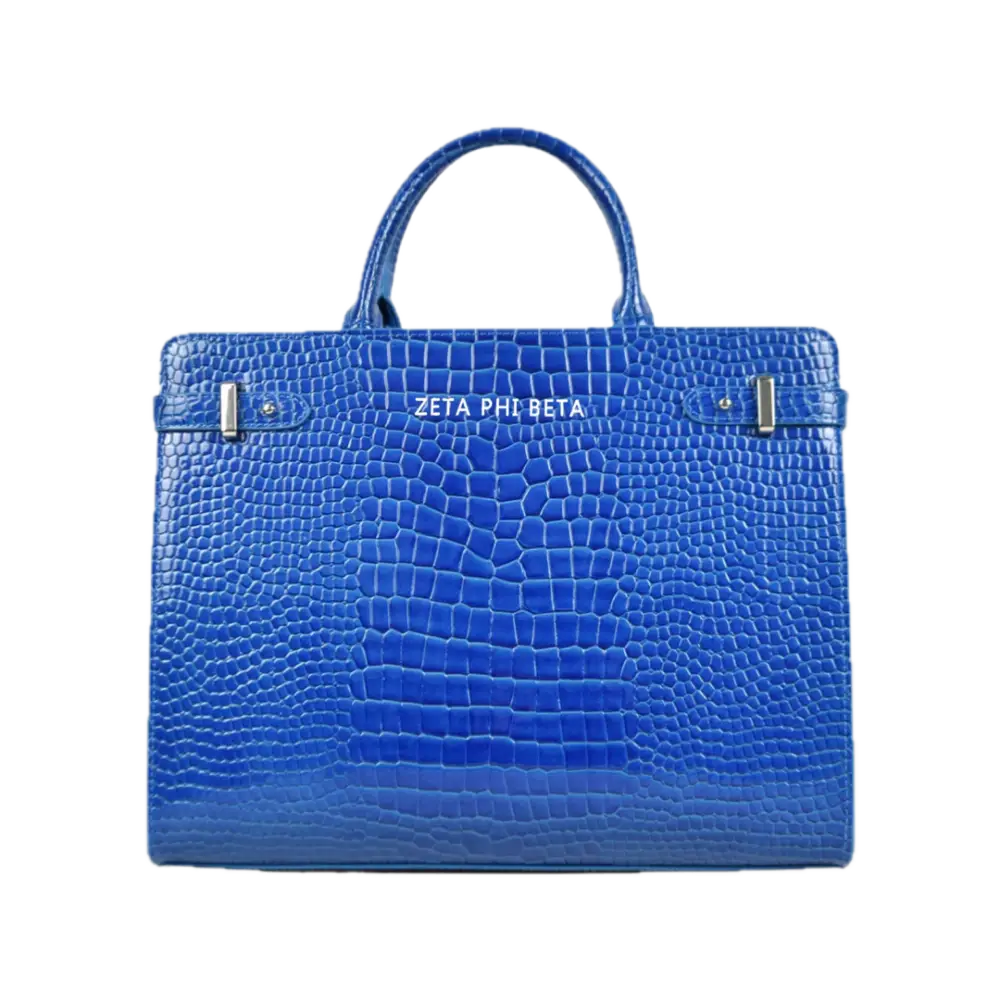 Zeta Phi Beta Vegan Croc Leather Purse Purses And Tote Bags